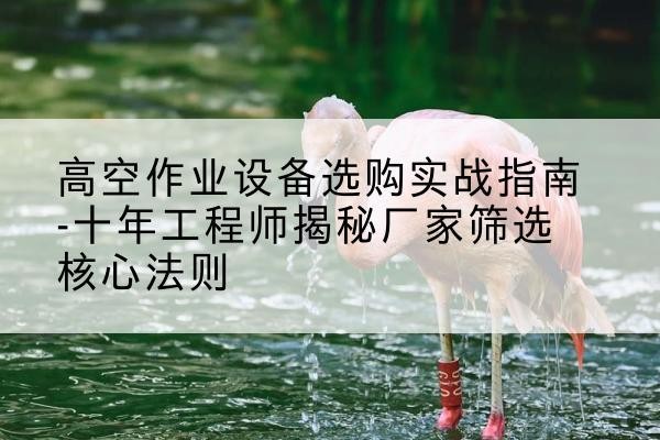 孝感剪叉式升降机厂家-高空作业设备选购实战指南-十年工程师揭秘厂家筛选核心法则