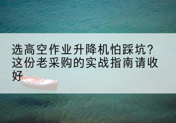 孝感高空作业升降机厂家推荐-选高空作业升降机怕踩坑？这份老采购的实战指南请收好